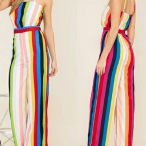 Pants - Ambition Multi striped jumpsuit